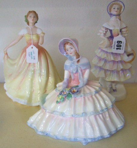 Appraisal: Three Royal Doulton figures 'Deborah' H N 'Daydreams' 'Meg'