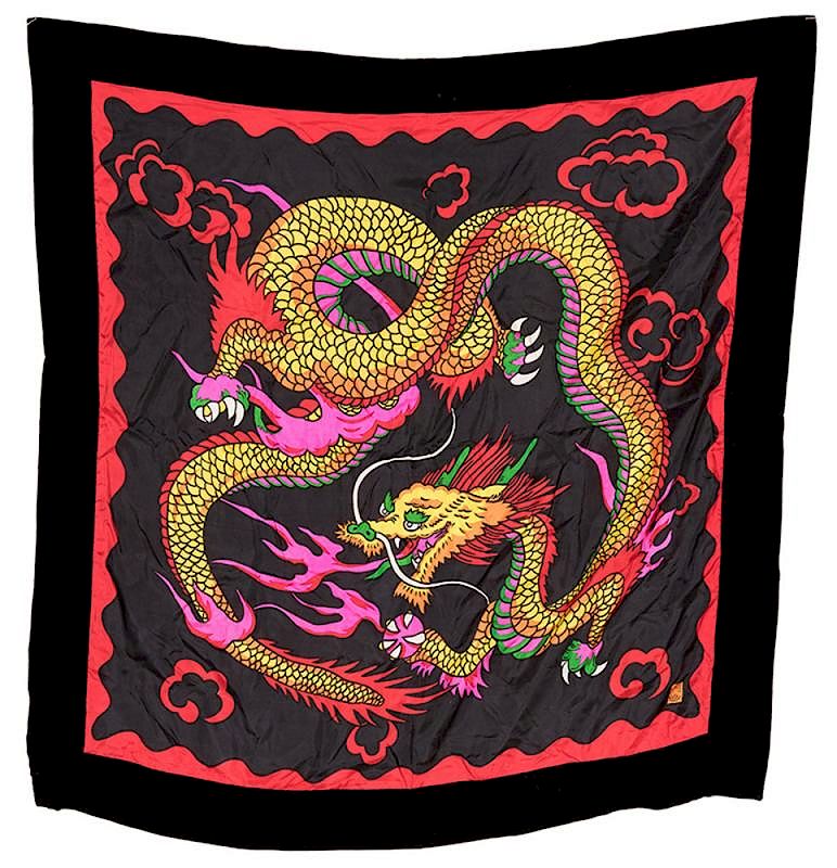 Appraisal: Pair of Silk King Studios Magic Dragon Silks Pair of