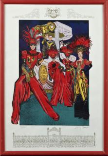 Appraisal: Phillip Sage - New Orleans Orpheus colored print pencil numbered