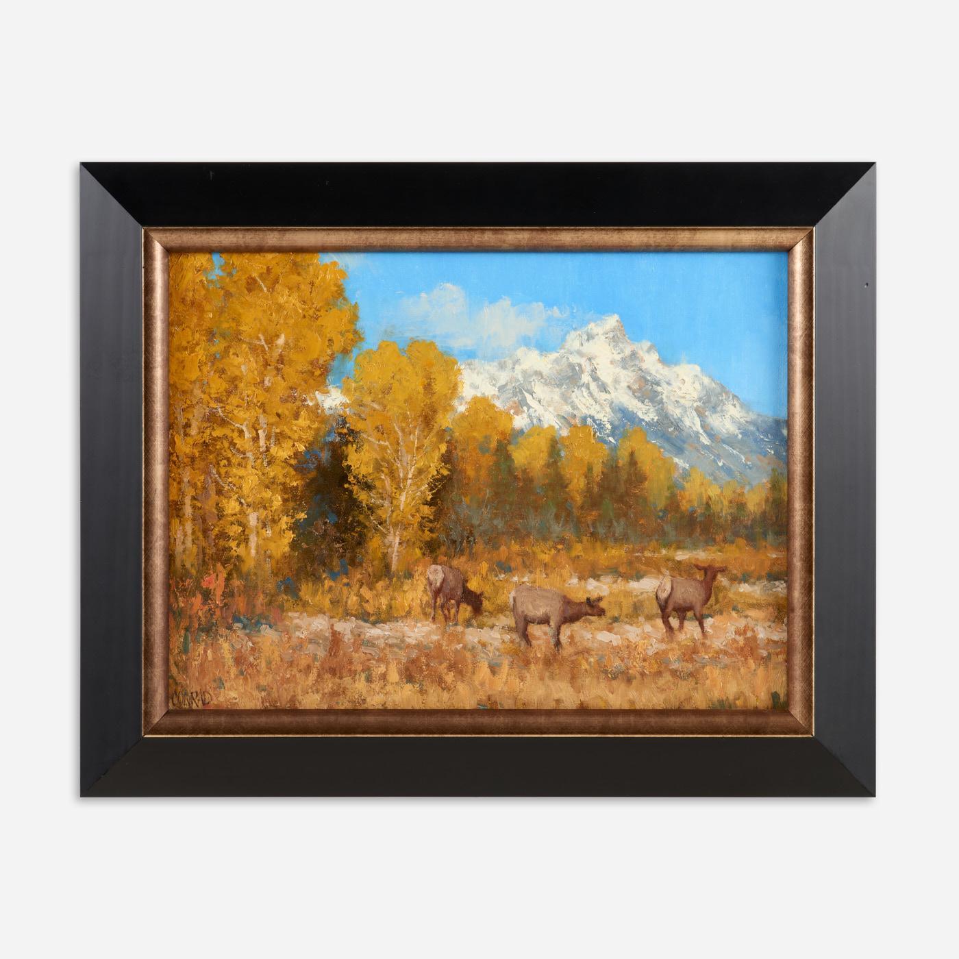 Appraisal: SEAN CONRAD ELK UNDER THE TETONS OIL Sean Conrad New