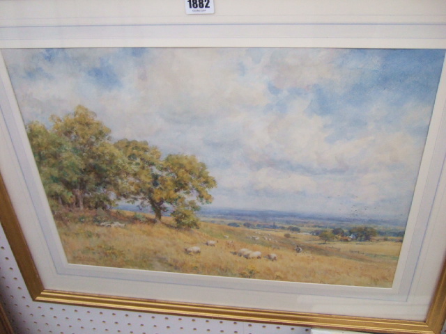 Appraisal: Sir Albert Ernest Waterlow - Sheep grazing watercolour signed cm