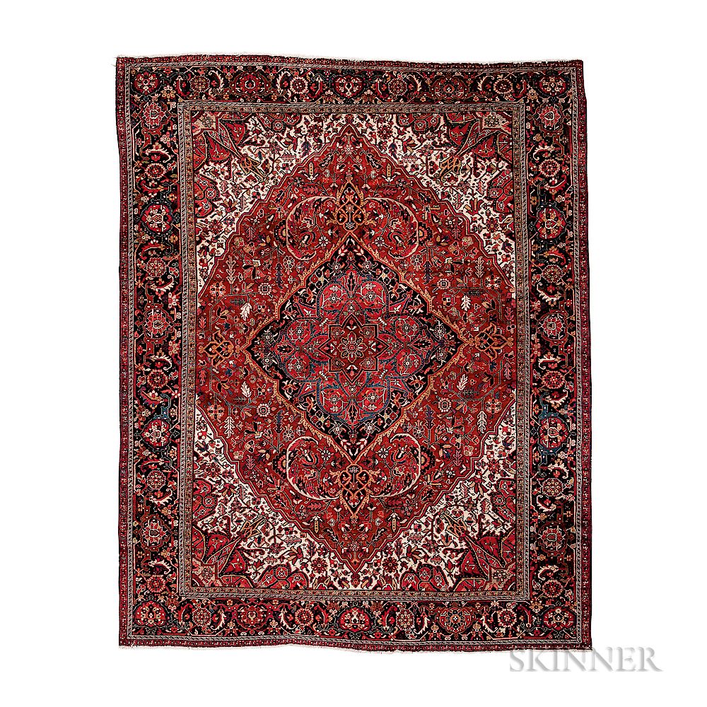 Appraisal: Heriz Carpet Heriz Carpet northwestern Iran c ft in x