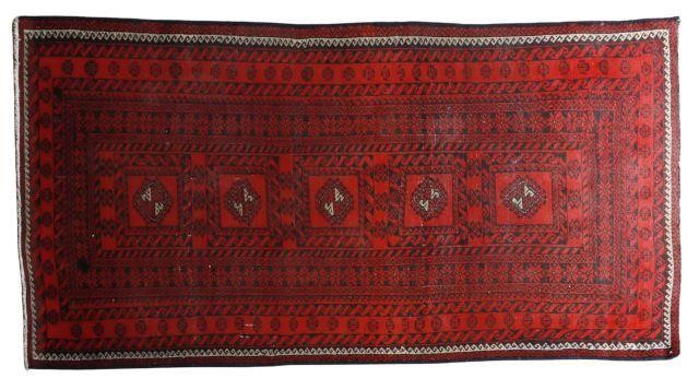 Appraisal: Hand-tied Afghani Belouchi rug approx ' l ' w