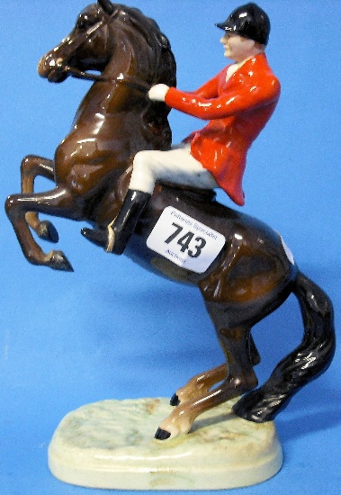 Appraisal: Beswick Rearing Huntsman on Brown Horse