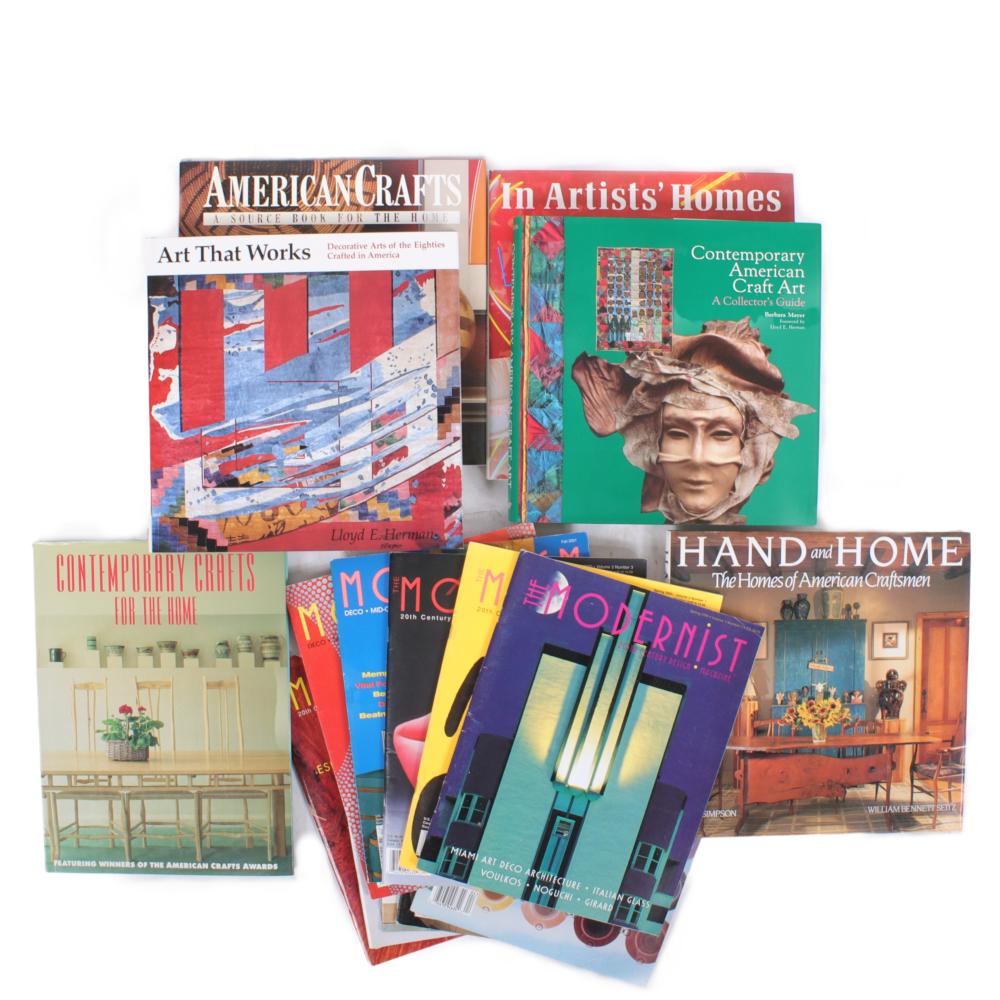 Appraisal: CONTEMPORARY AMERICAN CRAFTS AND INTERIOR DESIGN SIXTEEN MONOGRAPH BOOKS AND