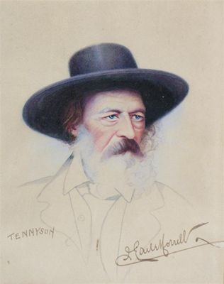 Appraisal: J Earlesforrell late th Century Portrait of Alfred Lord Tennyson