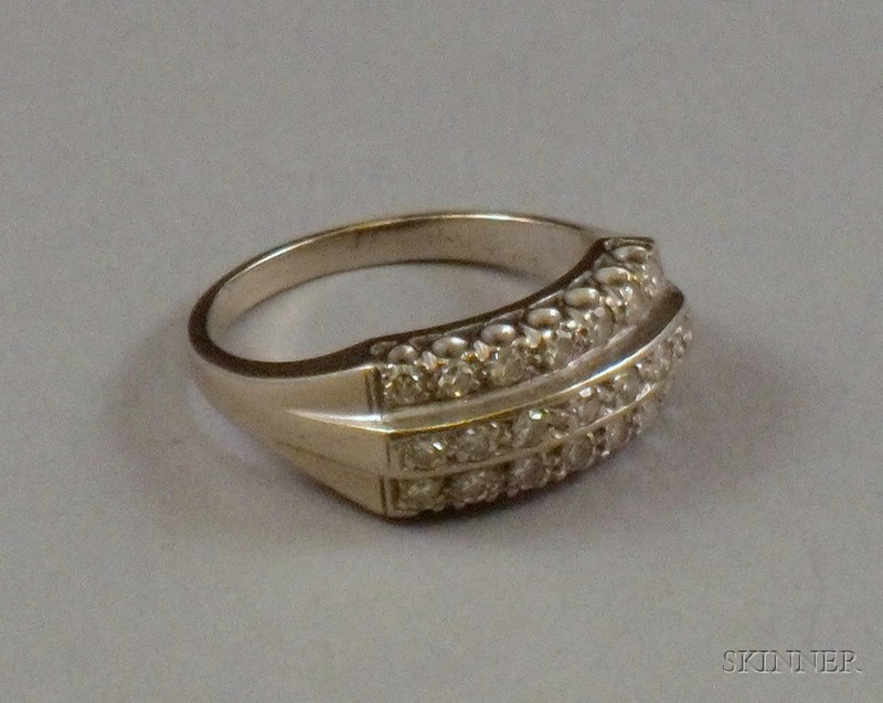 Appraisal: kt White Gold and Diamond Ring size