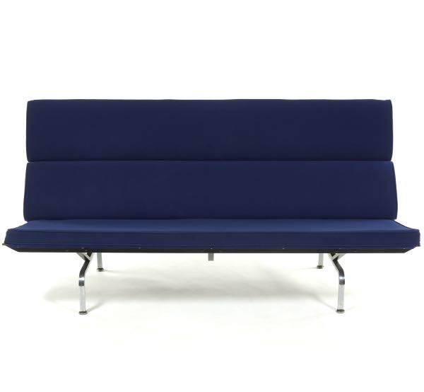 Appraisal: COMPACT SOFA DESIGNED BY EAMES x x Eames upholstered compact