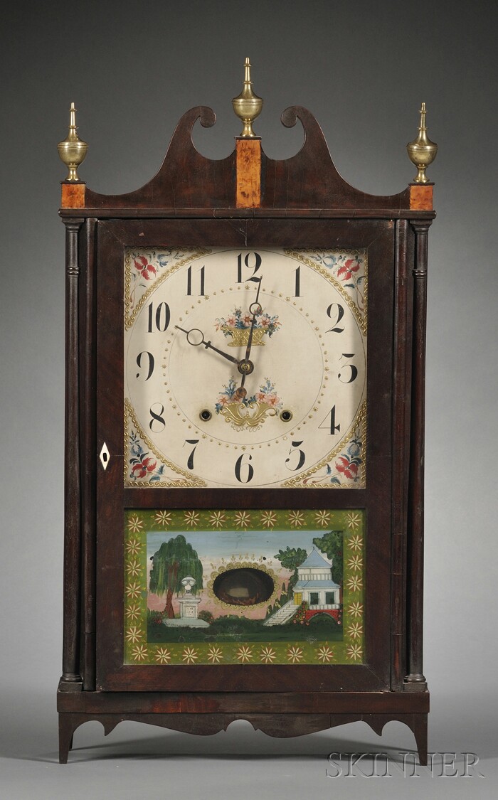 Appraisal: Butler Henderson Company Pillar and Scroll Shelf Clock Clement Nova