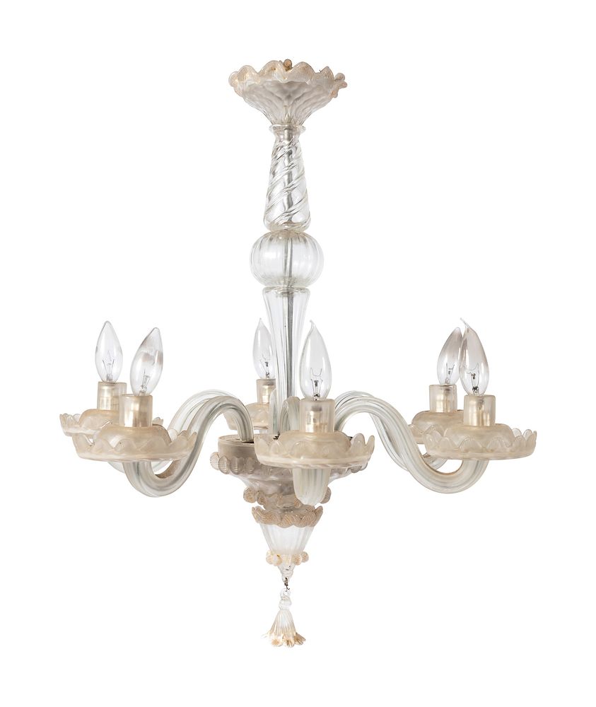 Appraisal: A Murano Glass Chandelier Height inches A Murano Glass Chandelier