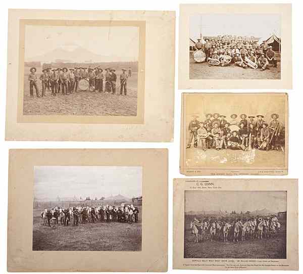 Appraisal: Buffalo Bill's Wild West Cowboy Band Photographs Lot of including