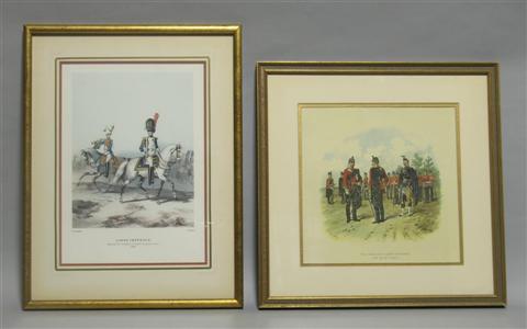 Appraisal: GARDE IMPERIALE AND THE HIGHLAND LIGHT INFANTRY Prints x in