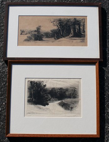 Appraisal: HADEN Seymour British - piece Landscape Etchings Bend in the