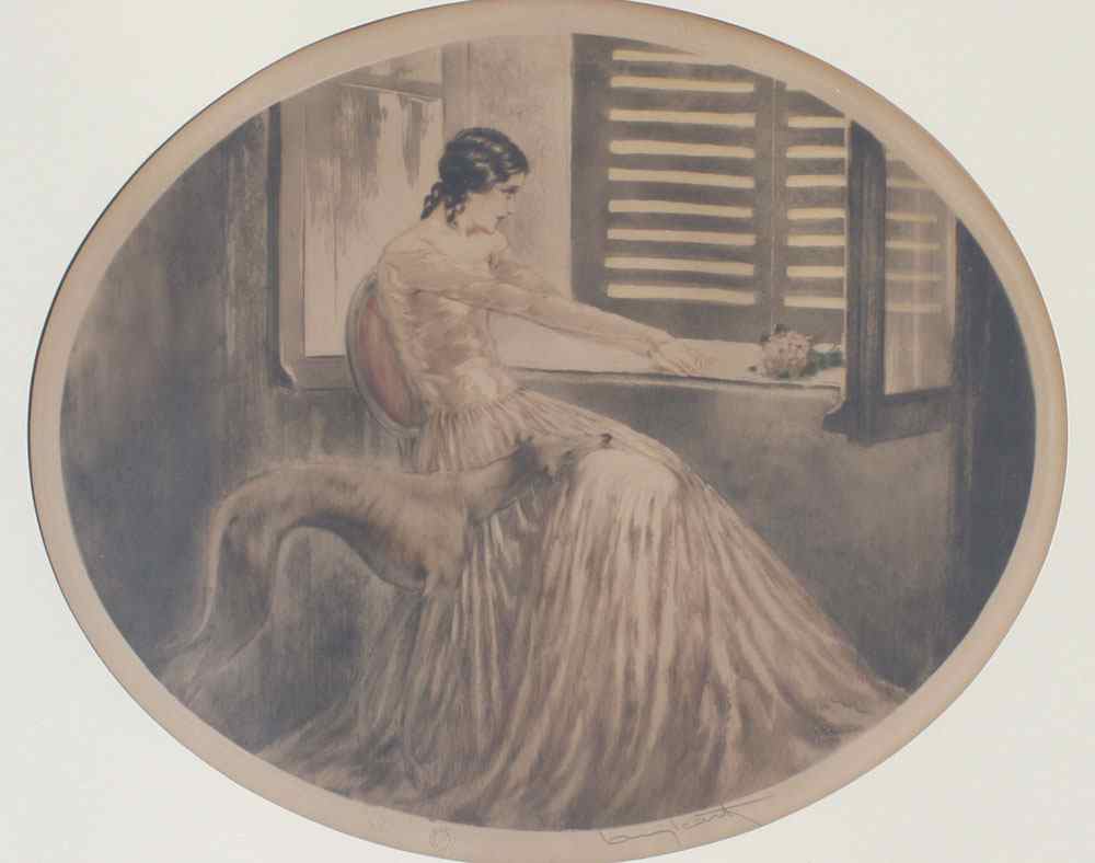 Appraisal: ICART VINTAGE MADAME BOVARY ETCHING '' x '' pencil signed