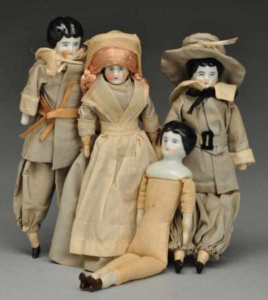 Appraisal: Lot of German China Dolls Description All with china shoulder