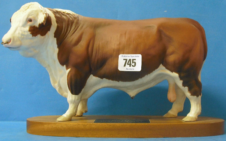 Appraisal: Beswick Coinnoissuer Polled Hereford Bull A