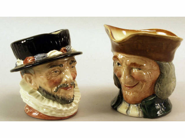 Appraisal: Collection of two Royal Doulton character mugs includes Beefeater and