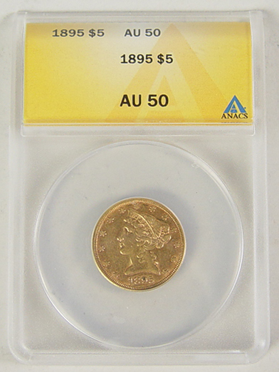 Appraisal: Liberty Head Gold Coin ANACS certified and graded AU-