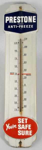 Appraisal: Porcelain Prestone Antifreeze Thermometer Condition Very Good - Excellent Size