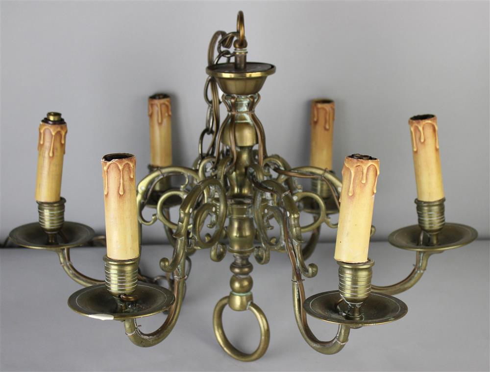 Appraisal: DUTCH BRASS CHANDELIER th th Century