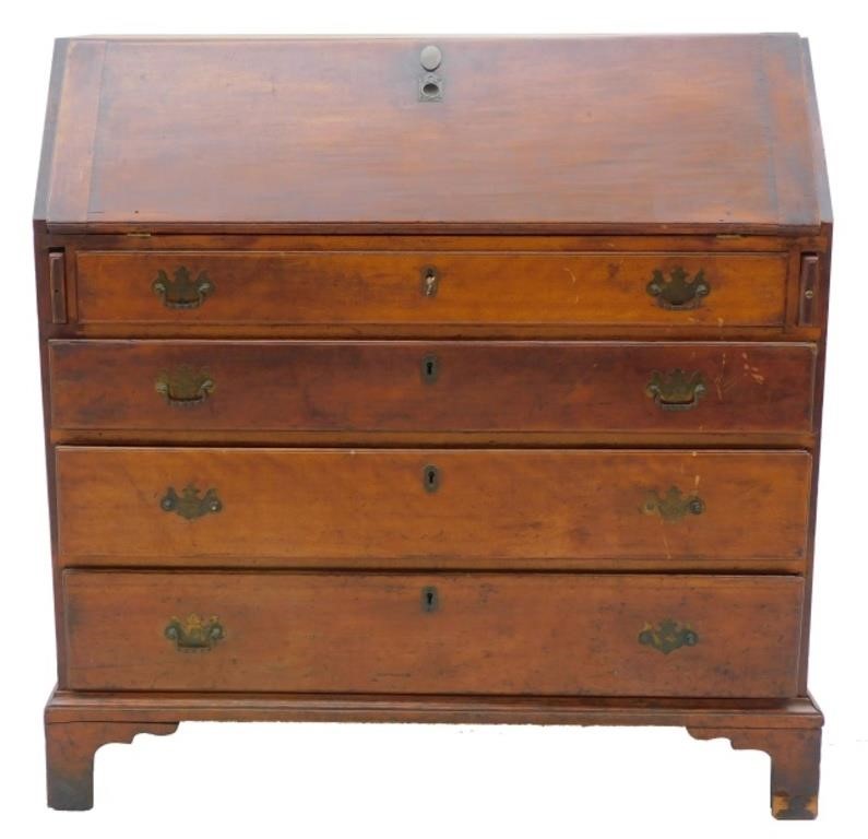 Appraisal: interior th c Maple with pine secondary wood graduated drawers