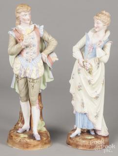 Appraisal: Pair of bisque figures of a young man and woman