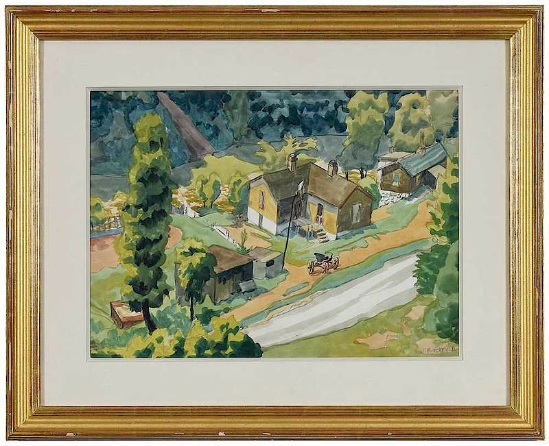 Appraisal: Charles Ephraim Burchfield New York Ohio - Valley Road with