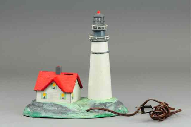 Appraisal: LIGHTHOUSE LIGHT WITH STILL BANK R H Smith Mass a