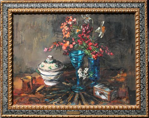 Appraisal: LETELLIER Pierre France - Floral Still Life OIL C ''