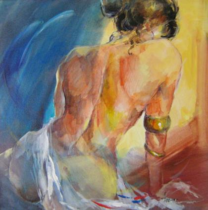 Appraisal: ANNA RAZUMOVSKAYA russian th century NUDE WITH BRACELETS Signed bottom