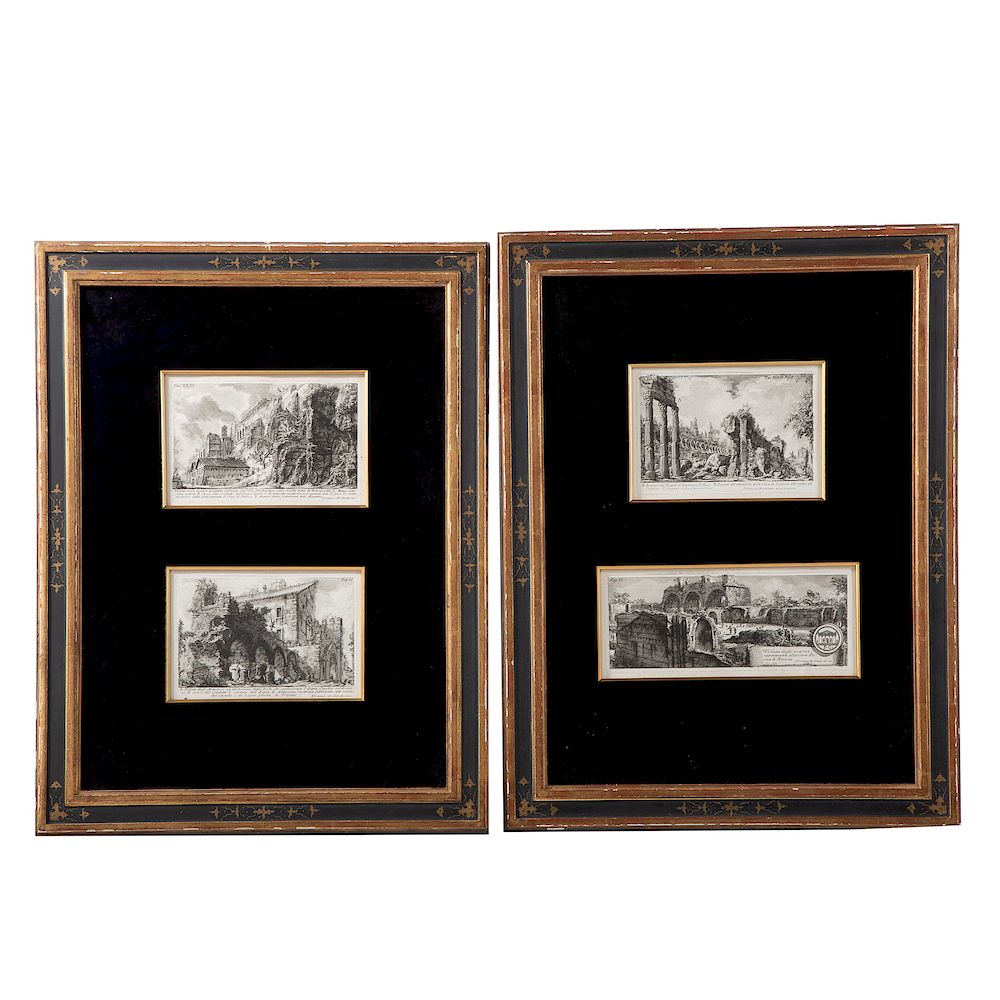 Appraisal: Giovanni Battista Piranesi Four Engravings Italian - From Le Anticha