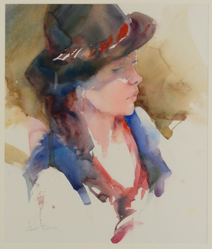 Appraisal: ROGERS Janet American th Century ''Study of Woman in Hat''