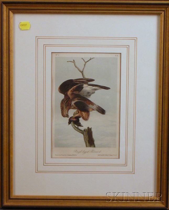 Appraisal: Audubon John James - Six framed hand-colored vo size prints