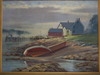 Appraisal: OIL ON MASO- 'LIFTING FOG PORT CLYDE MAINE' BY WILLIAM