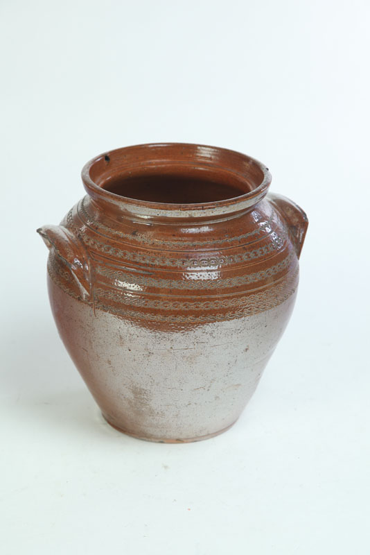 Appraisal: REDWARE CONTAINER Attributed to Jeremiah Burpee Boscawen New Hampshire st