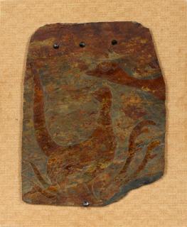 Appraisal: PAINTING ON SLATE SHALE PAINTING ON SLATE SHALE H L