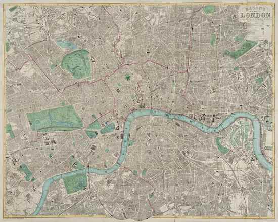 Appraisal: Bacon G W publisher New Map of London Divided into