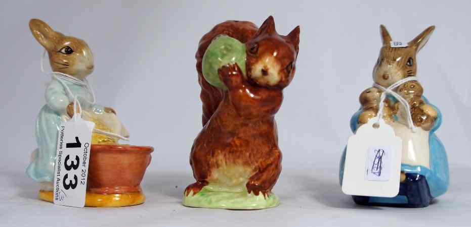 Appraisal: Beswick Beatrix Potter Figures Squirrel Nutkin BP B Ceciley Parsley