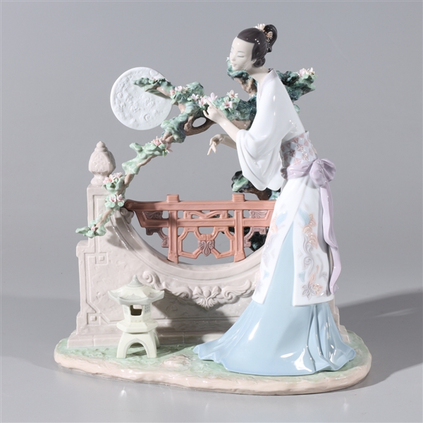 Appraisal: Lladro porcelain figure titled Oriental Moon in original box overall