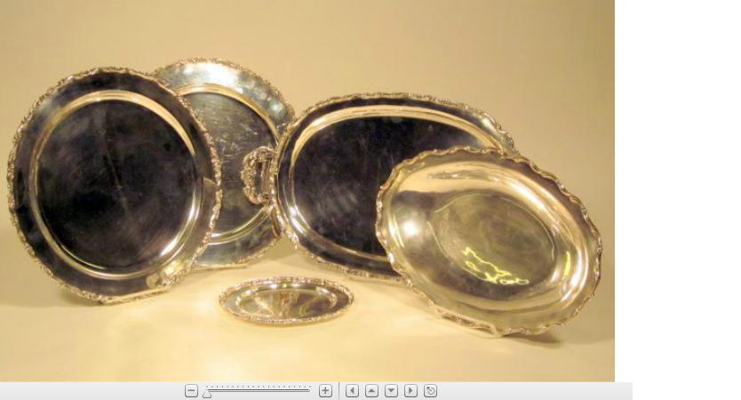 Appraisal: Five Mexican silver serving piecesComprising of handled tray oval dish