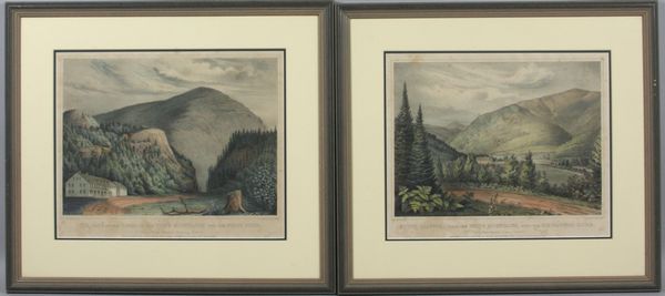 Appraisal: Group of two lithographs by Isaac Sprague American - Mount