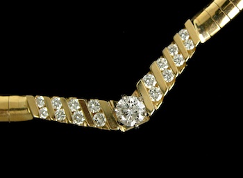 Appraisal: A Lovely Ladies' Diamond Necklace k yellow gold omega necklace