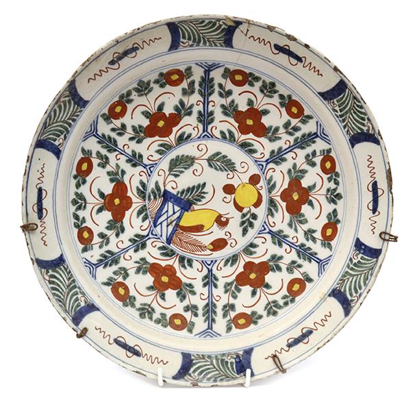 Appraisal: AN URBINO POLYCHROME WALL PLATE