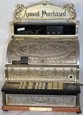 Appraisal: EARLY TH CENTURY-STYLE ORNATE BRASS NATIONALCASH REGISTER CASH REGISTER POSSIBLY