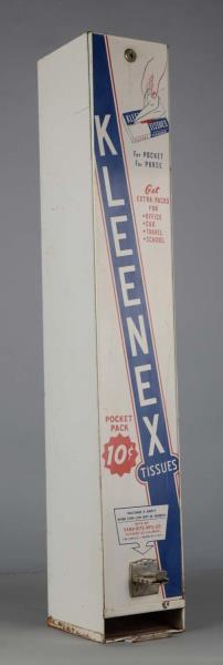 Appraisal: Kleenex Vending Machine This white metal wall mount vendor features