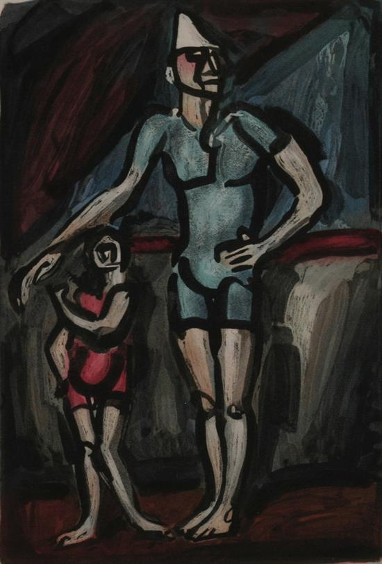 Appraisal: GEORGES ROUAULT French - CLOWN ET ENFANT aquatint - Unframed