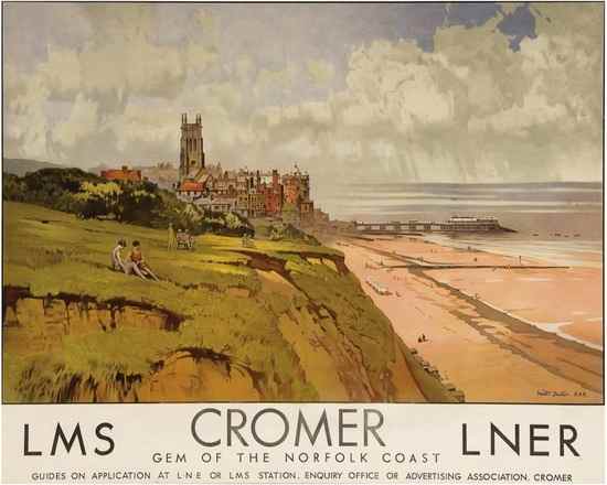 Appraisal: DEXTER Walter ARA - CROMER LMS LNER lithograph in colours