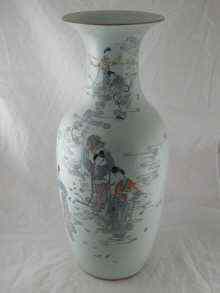 Appraisal: A large Chinese vase painted with maidens approx cm high