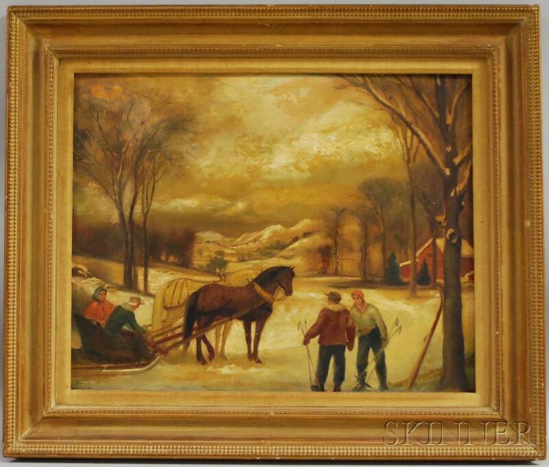 Appraisal: William Dean Fausett American - Ski Country Signed Dean Fausett