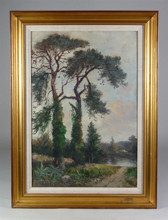 Appraisal: Hilliard William Henry - Southern landscape oil on canvas showing